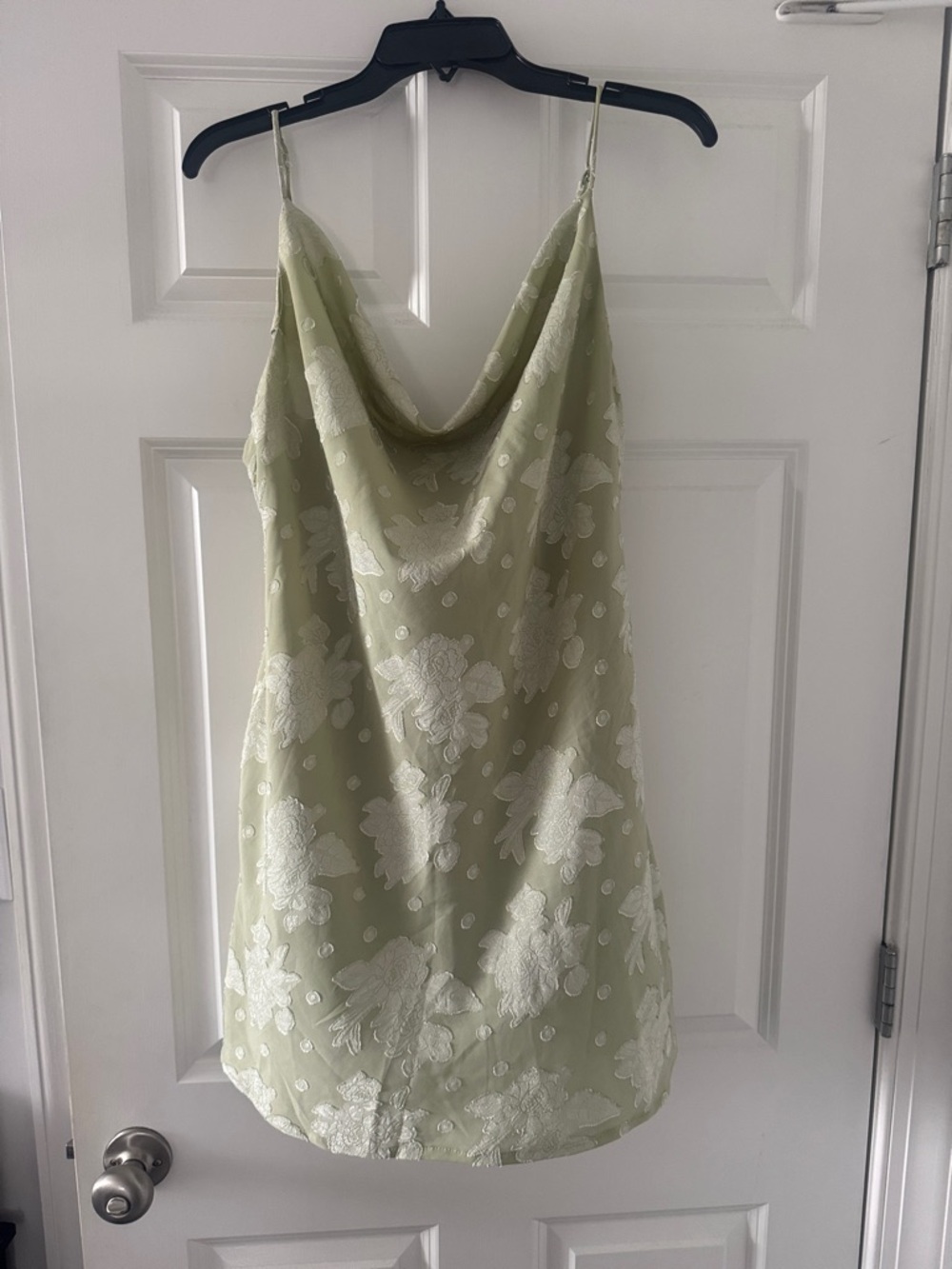 Sage Green Floral Mini Dress